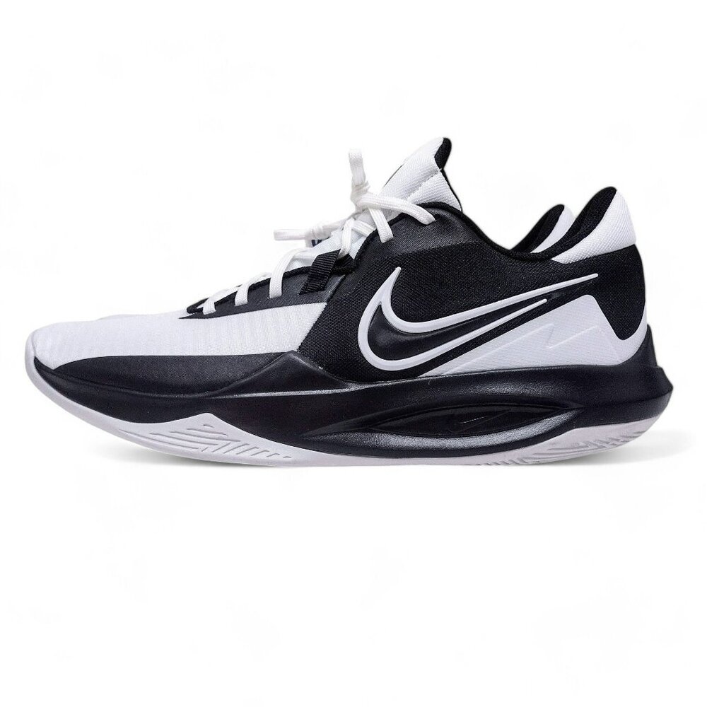 Nike Precision 6 Low Top Basketball Shoes Black White DD9535-007 Men's Size 12